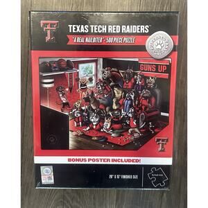 Texas Tech Red Raiders 500-Piece Puzzle “A Real Nailbiter” Guns Up – New Sealed